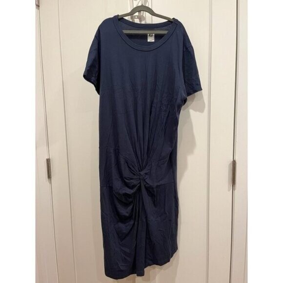 NSF Dresses & Skirts - NSF Navy Blue Knot Front T-Shirt Dress XXL